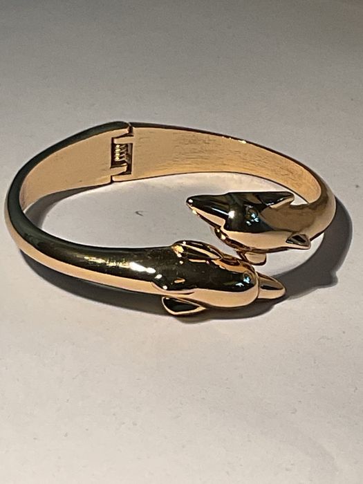 Nowa bransoletka z delfinami bangle vintage