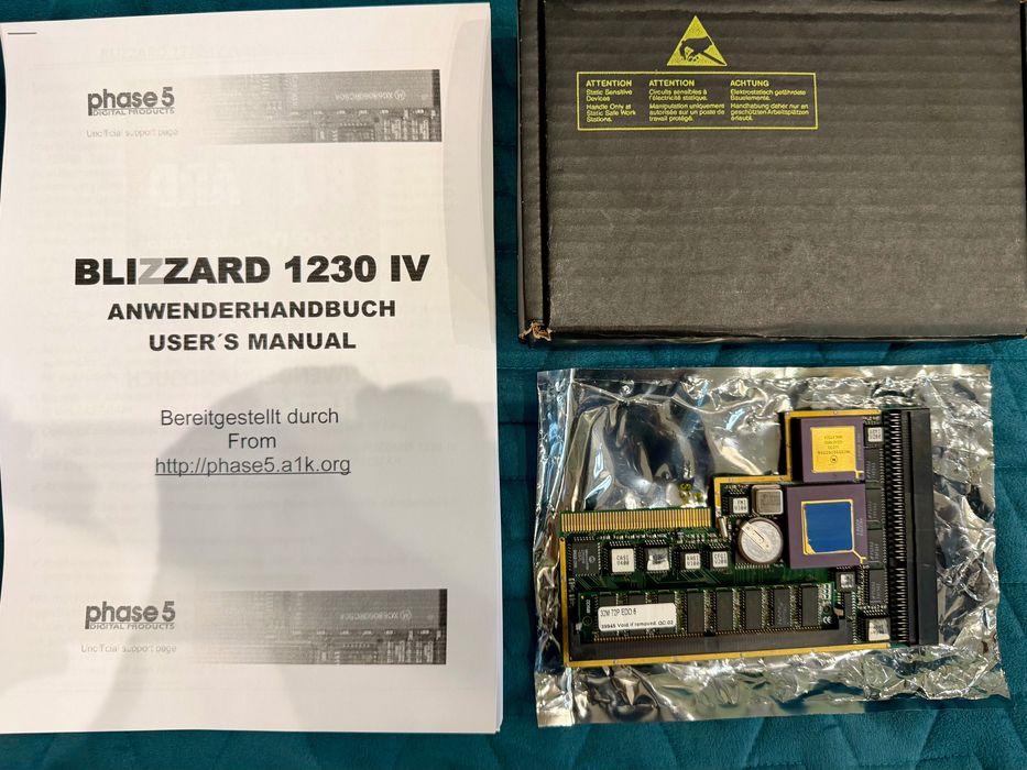 Blizzard 1230 IV Phase5 karta turbo do Amiga 1200, 68030, FPU, 32 MB RAM akcelerator