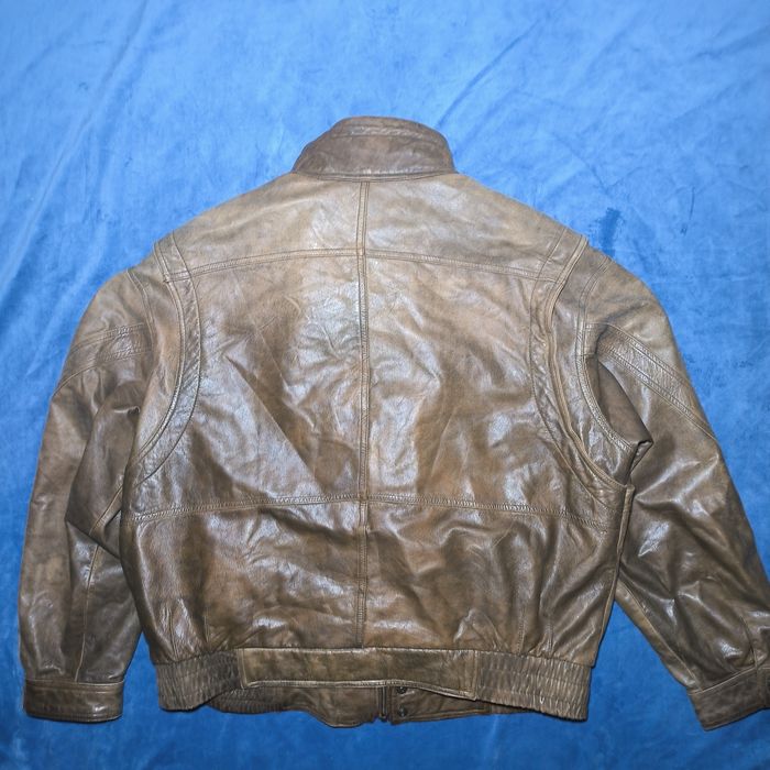 Шкіряний бомбер - Харінгтон