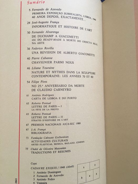 Colóquio Artes. Surrealismo em Portugal. Vieira da Silva