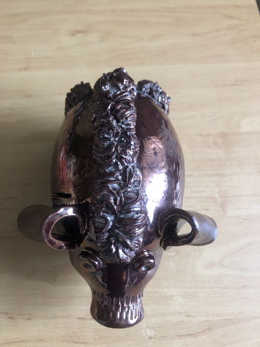 Копилка свинка, майолика, винтаж