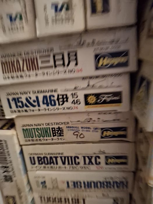 Kits vintage novos navios guerra 1 700 tamiya aoshima etc