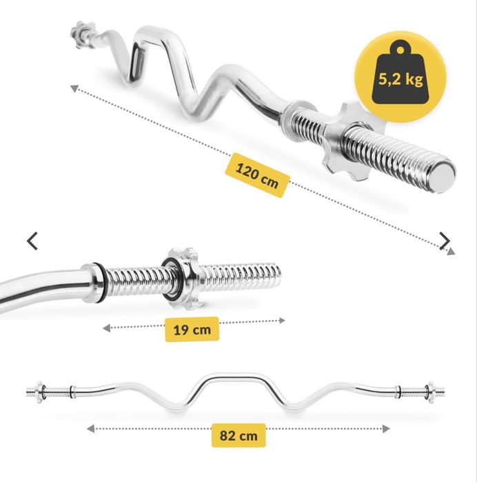 Gryf mocno łamany 120cm 4fizjo