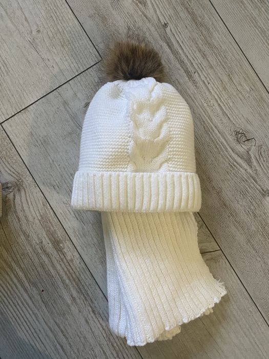 Біла шапка шарф 1,5 -2,5 роки