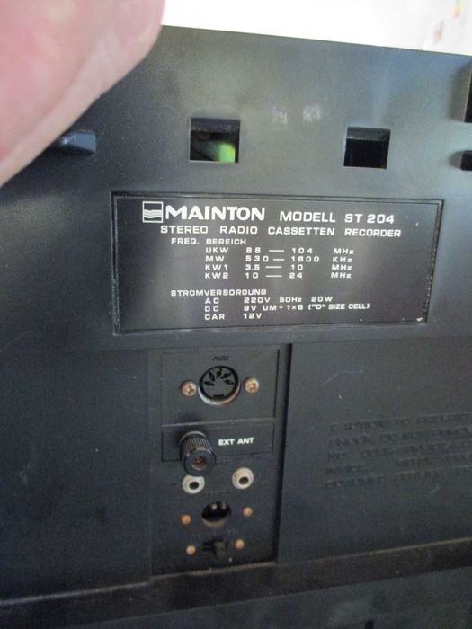 stary radiomagnetofon MAINTON ST 204 - używany