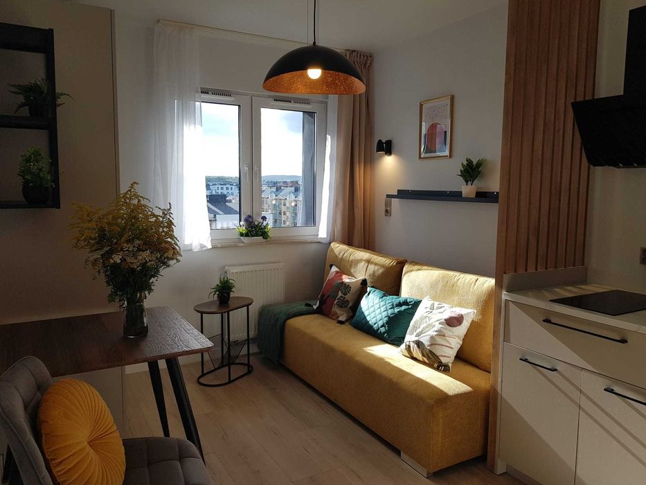 Totalnie NOWE studio/kawalerka PREMIUM z PIĘKNYM WIDOKIEM na najwyższym piętrze, Gdańsk Łostowice, ul. Pastelowa