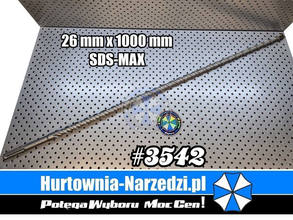 1000mm Wiertło SDS-MAX 26mm wiertło do betonu 26mm 1000mm SDS-max