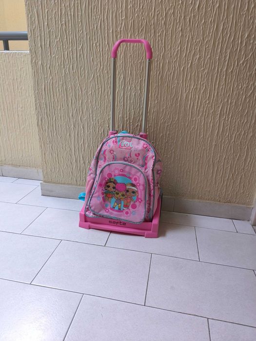 Mochila escolar lol com rodas