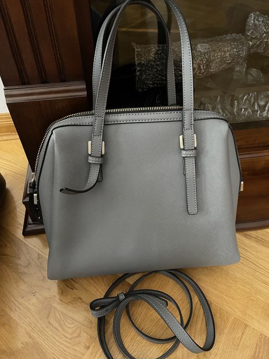 Torebka calvin klein kolor stalowo srebrny