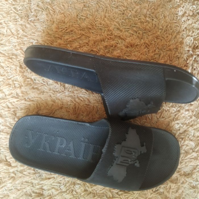 Тапочки шльопанці Україна чоловічі, ЗСУ, Карта України / Сланці тапки