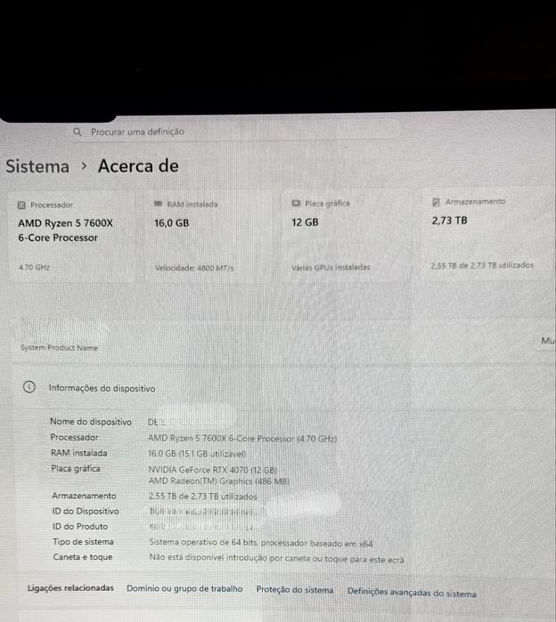 Computador/torre fixo