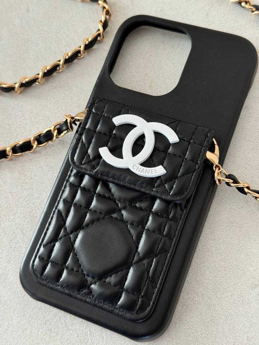 Чохол для смартфону Chanel iPhone 16 Pro Max (Чорний або Бежевий)