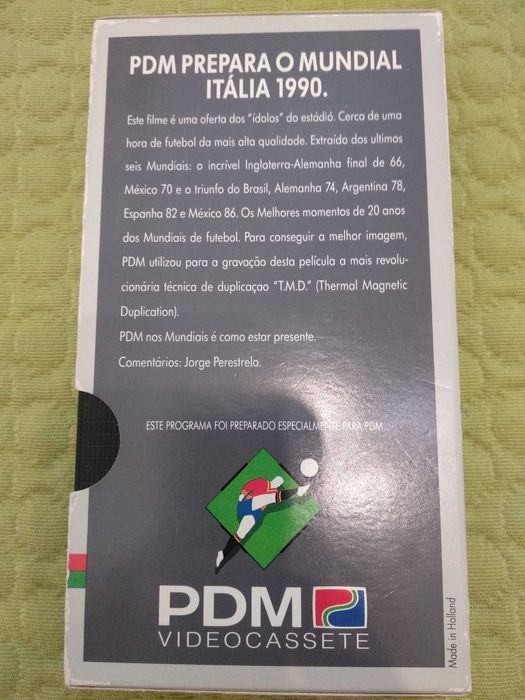 Cassete VHS "20 Anos de Mundiais de Futebol"