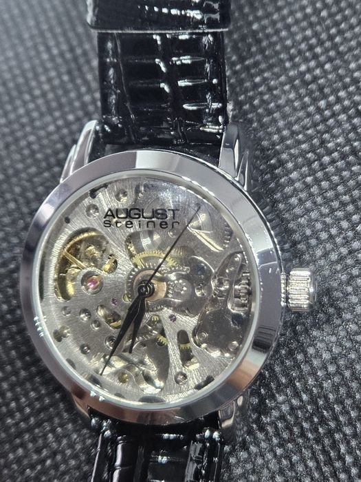 Nowy automatyczny zegarek August Steiner Skeleton AS8033 + pudełko