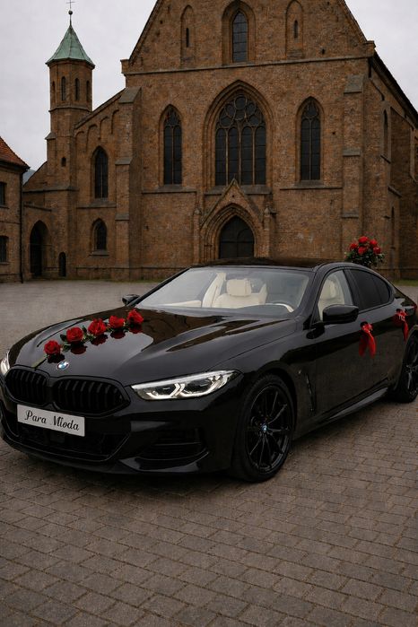 BMW 840i do ślubu-elegancja,luksus Białe skóry!Kierowca