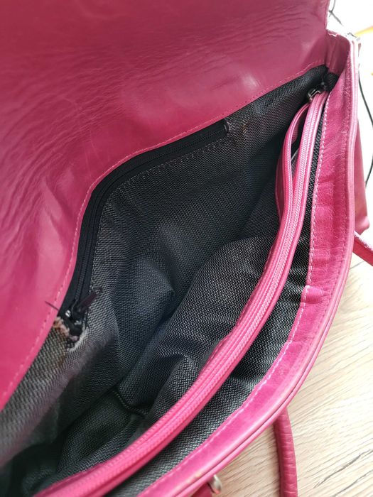 сумка шкіряна рожева