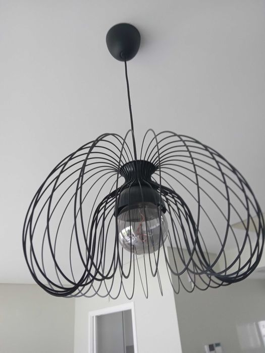 Black IKEA lamp .
