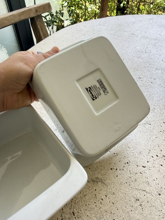 IKEA Conjunto 2 Travessas Quadradas para Forno Porcelana Branca