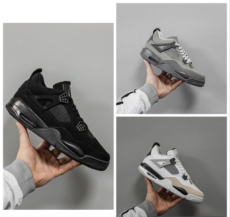 Кросівки Jordan 4 Black Cat | чорні джордан | нові