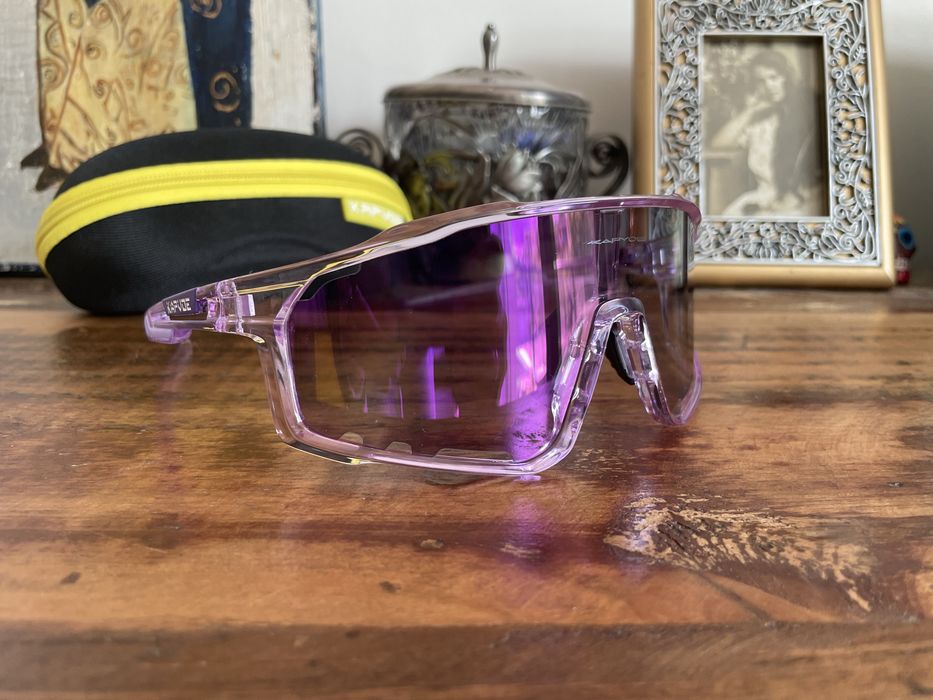 Nowe fioletowe okulary przeciwsłoneczne Kapvoe rowerowe UV