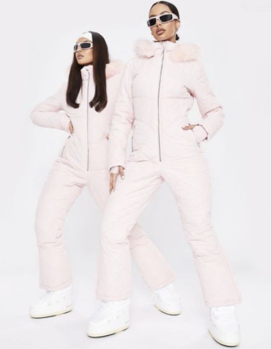 Лижний комбінезон , missguided Ski seam detail bodysuit in pink НОВИЙ