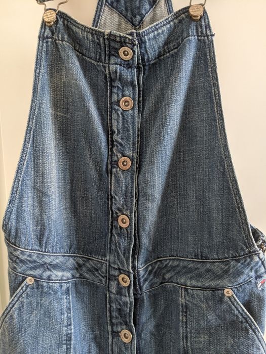 Tommy Hilfiger Denim spodnica na szelkach ,ogrodniczka, jeans rozm 38