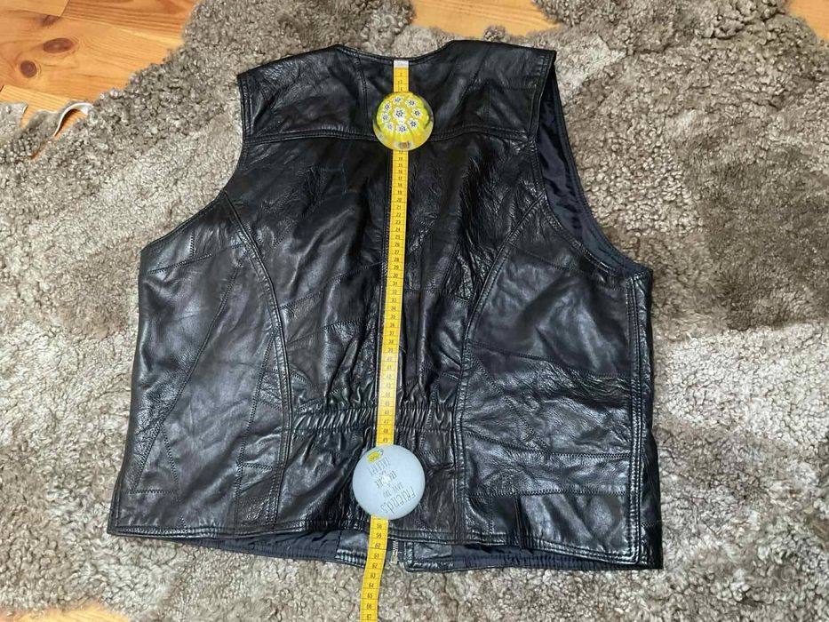 Шкіряра жилетка мото байкерстка