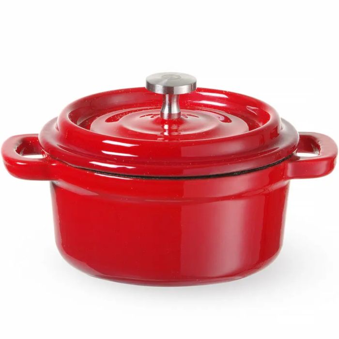 Garnek żeliwny emaliowany 0.27 l czerwony - hendi 626856