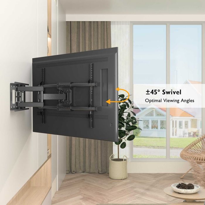 Suporte de Parede TV Bontec Full-Motion - Articulado - VESA 600x400 (Até 60kg)