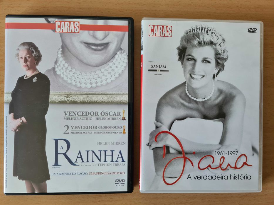 2 DVDs "A Rainha" e "Diana: a Verdadeira História"