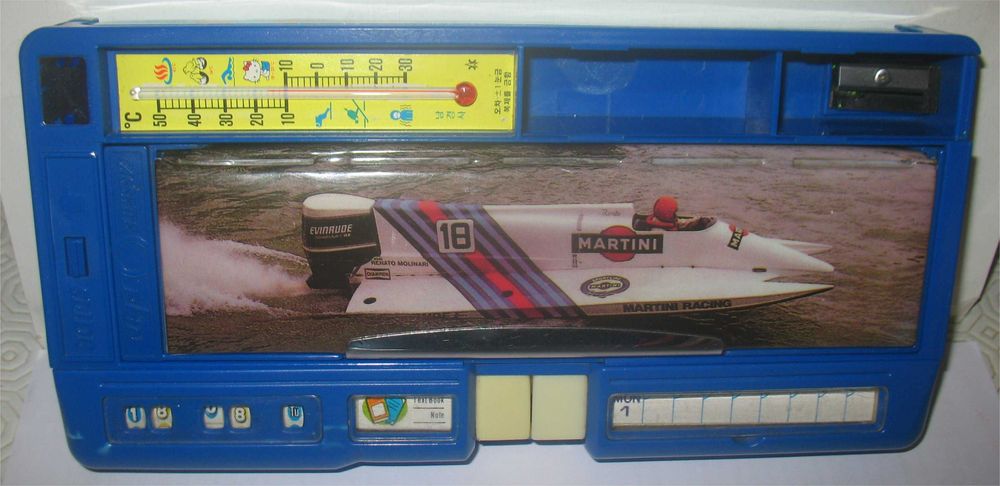 Estojo Escolar Multifunções Vintage - Powerboat Martini Racing