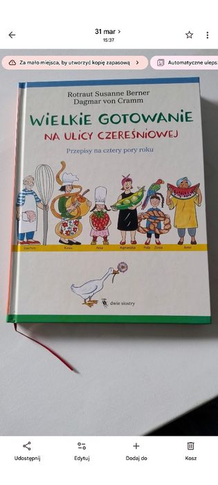 Ks. z przepisami dla dzieci "Wielkie gotowanie na ul. Czereśniowej"