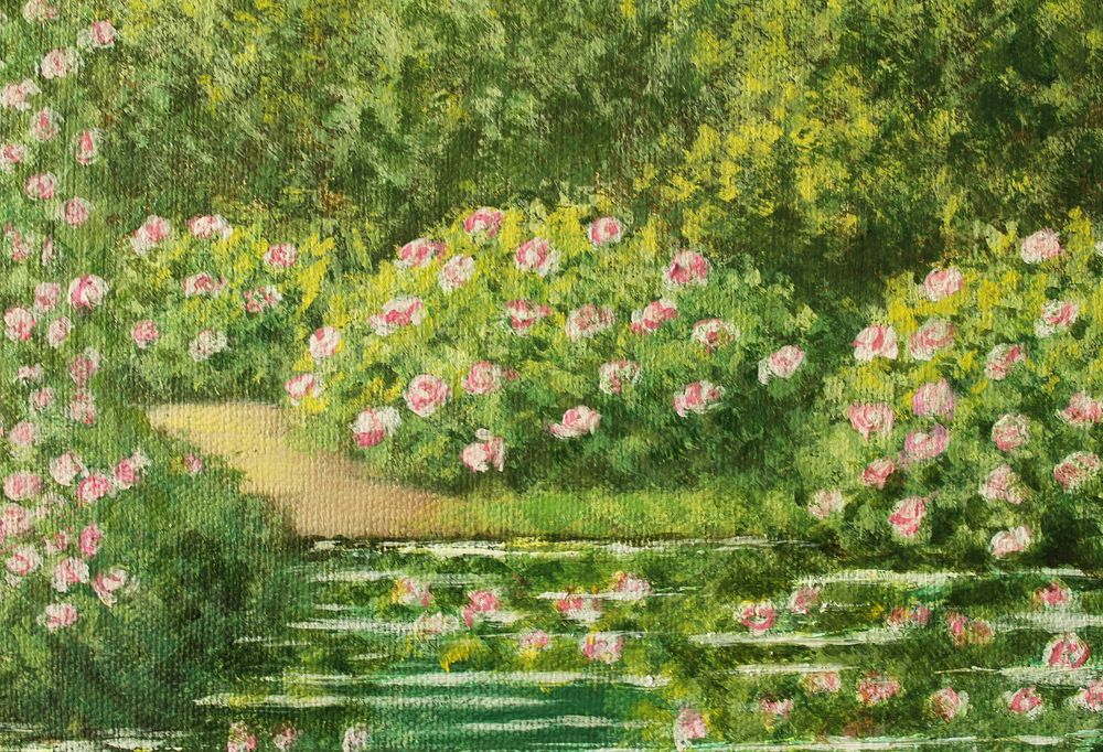 Owalny obraz akrylowy 40x50 cm | Ręcznie malowany oryginał – Altana