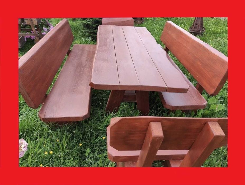 WYPRZEDAŻ! Góralskie Meble Ogrodowe z litego drewna, meble do ogrodu