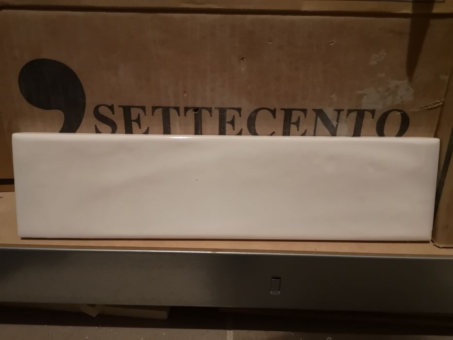 Płytki Settecento blanco 7x29cm białe A+, jodełka