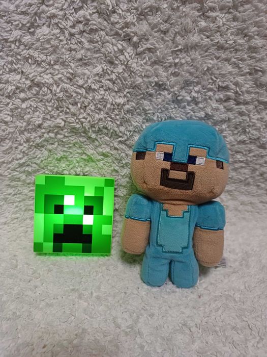 Світильник, нічник Кріпер Майнкрафт Minecraft Стів у діамантовій
