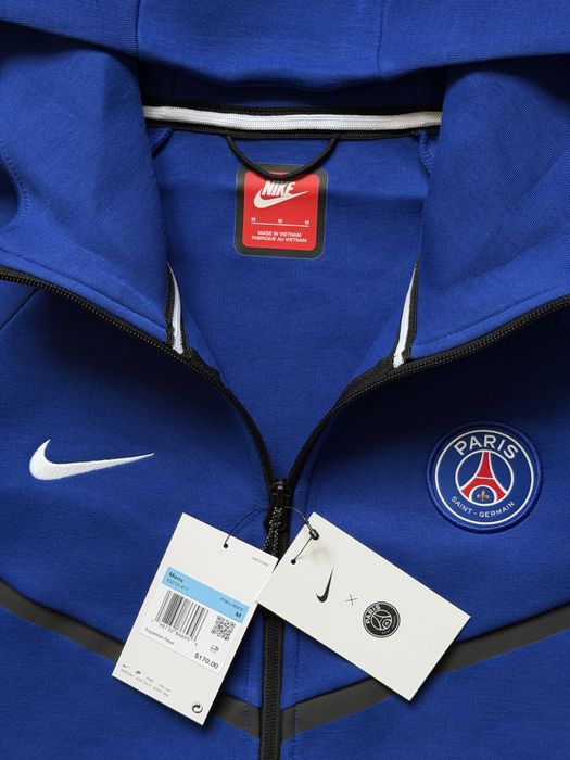 ОРИГІНАЛ! Зіпка/кофта Nike tech fleece x PSG синя | M