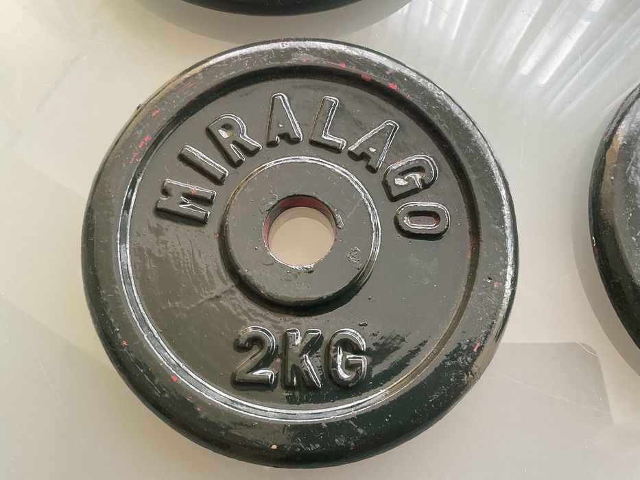 Par discos musculacao de 4kg e 2kg