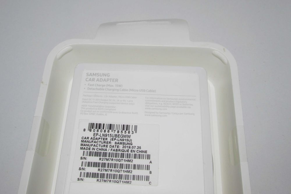 Samsung Fast Charge (15W), Car Adapter Micro USB Cable / New and Sealed64552490708866123