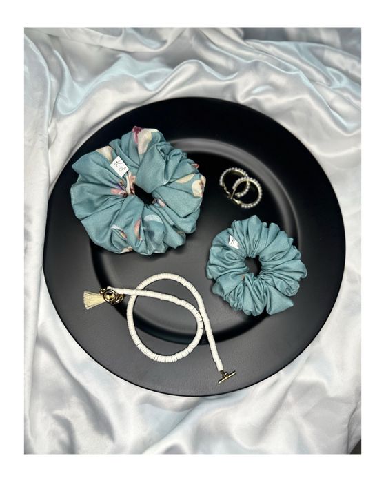 Scrunchie Handmade - Zestaw 2 gumek - Ręcznie szyte - Lovely