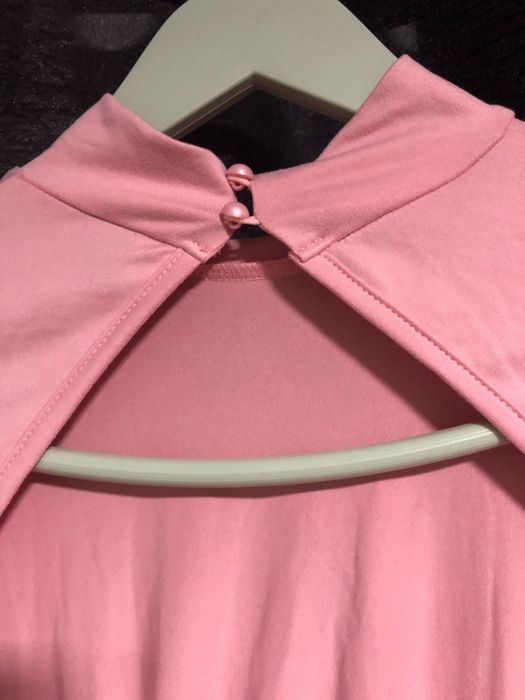 Vestido Rosa Choque com Costas Abertas | SHEIN | Tamanho S