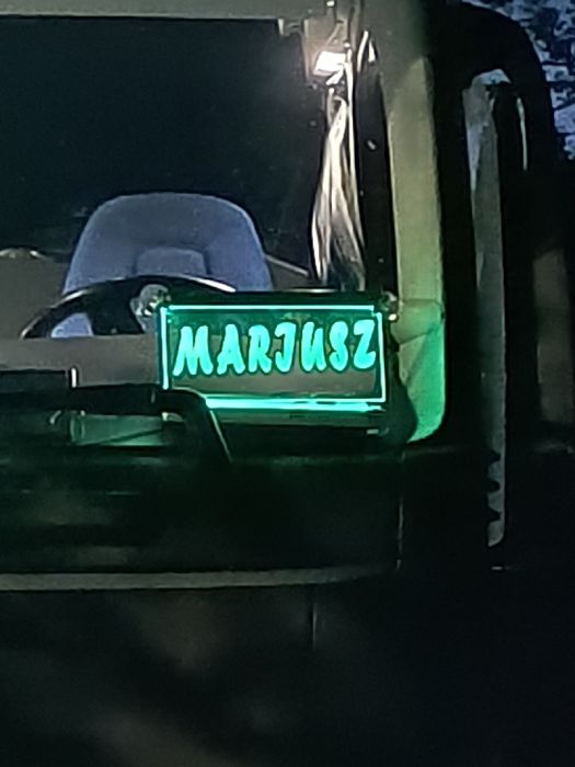 Tabliczki led tir z imieniem