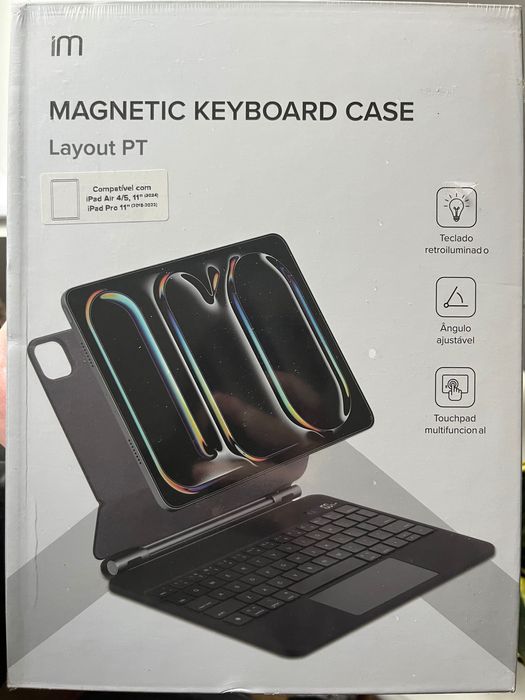 Capa teclado para iPad modelos air 11(24), pro 11(18-22) e air 4/5