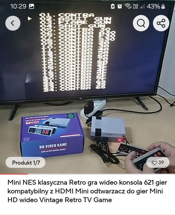 Konsola gra Retro z hdmi
