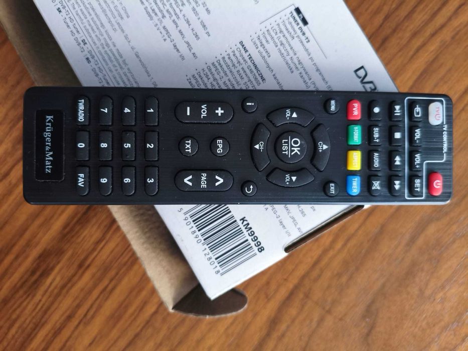 pilot do dekodera dvb-t2 Kruger Matz  KM9998