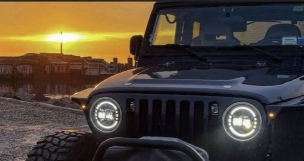 Lampy REFLEKTORY przód LED 7" Jeep Wrangler JK TJ CJ King Kong Extreme