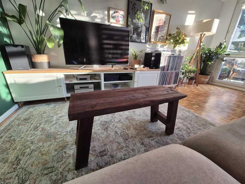 Ława Farmhouse – ręcznie robiony stolik z litego drewna