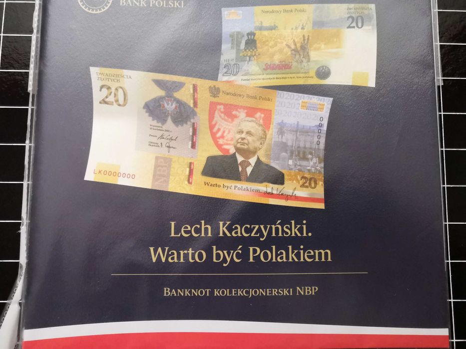 3 x Banknot Lech Kaczyński. Warto być Polakiem - 20 PLN