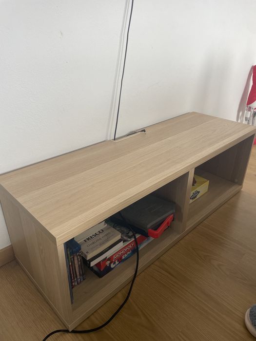 Móvel TV / Aparador Baixo (120x40cm) – Carvalho c/ Arrumação