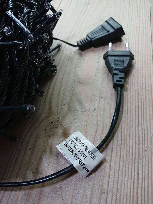 500 LED Lampki choinkowe Zimny Biały NA ZEWNĄTRZ IP44 32 metry Nowe